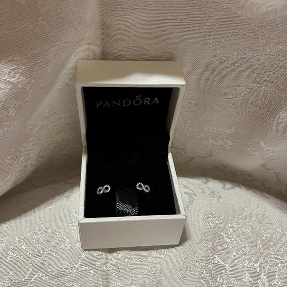 Pandora Sparkling Infinity Stud Earrings - Picture 2 of 7